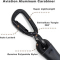 Close up of Morxil auto locking aviation aluminum carabiner clip
