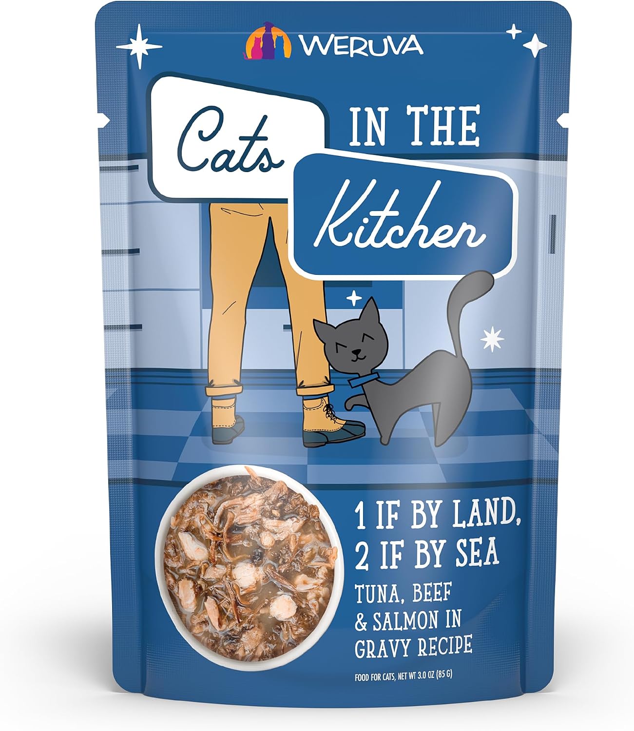 Weruva Cats in the Kitchen, Pantry Party Pouch Variety Pack in Gravy Cat Food, 3oz Pouch (Pack of 12) - Image 15