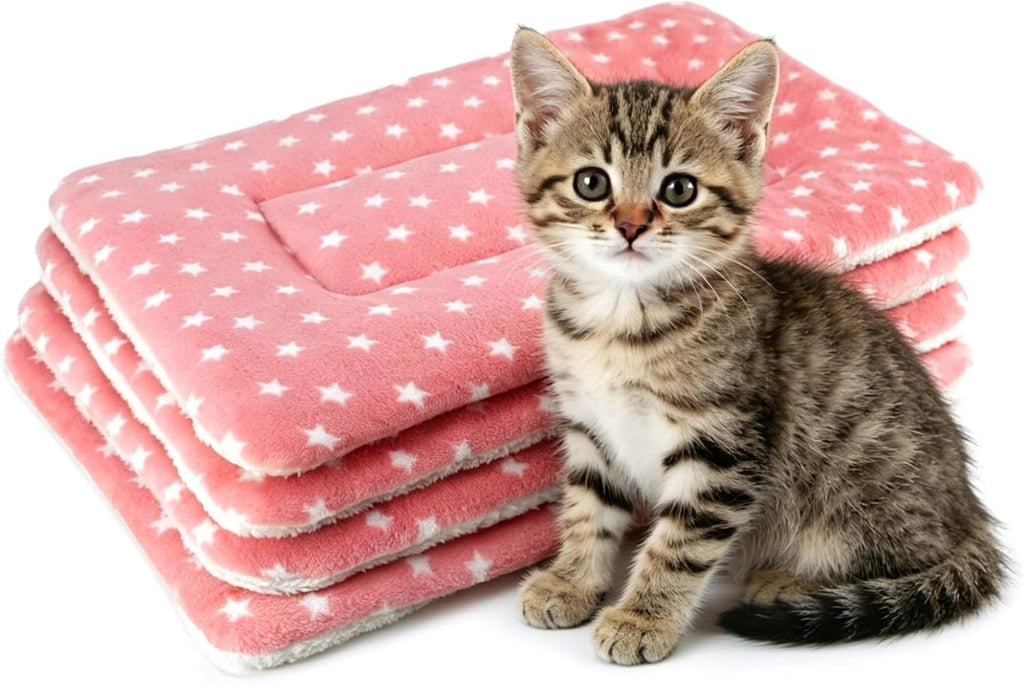HeNdShe flannel cat mat being placed into a washing machine for cleaning.
