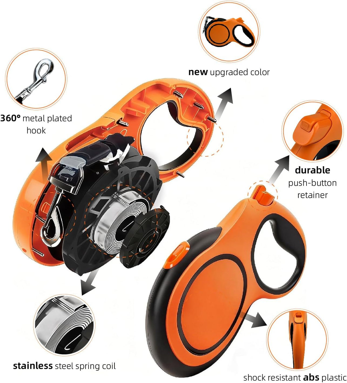 NexLogi dog leash reflective nylon tape detail