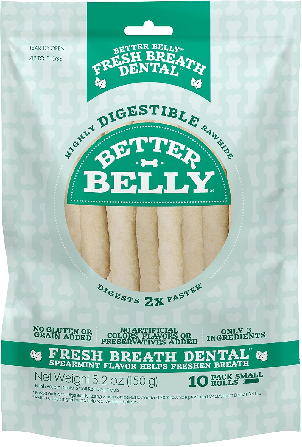 Better Belly Highly Digestible Rawhide Dental Chews, Treat Your Dog to a Chew with NO Artificial Colors or Flavors - Image 12