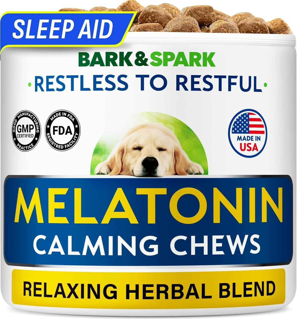 BARK&SPARK Advanced Calming Chews for Dogs - Separation Anxiety Relief for Dogs w/Hemp Oil + Melatonin - Relief During Fireworks, Storms - Aggressive Behavior, Barking, Stress Aid - 90Chews - Image 12