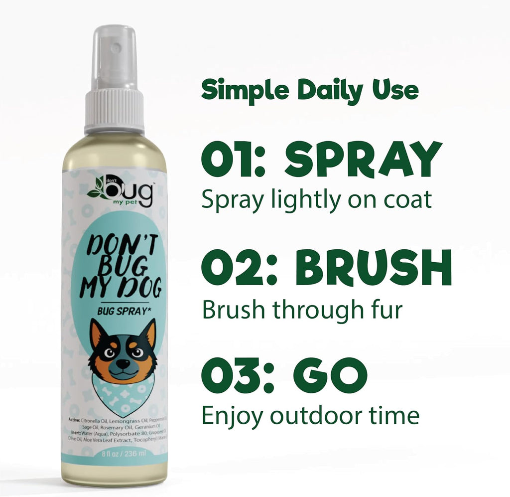 Dont Bug My Pet spray for outdoor dog protection