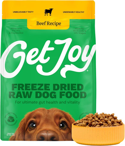 Get Joy Freeze Dried Raw Beef Meal, High Protein Grain Free, Dry Dog Food Meal Mixer and Topper, with Probiotics for Gut Health, Made with 100% USDA Organ Meat, for All Breeds and Ages, 32oz Bag - Image 11