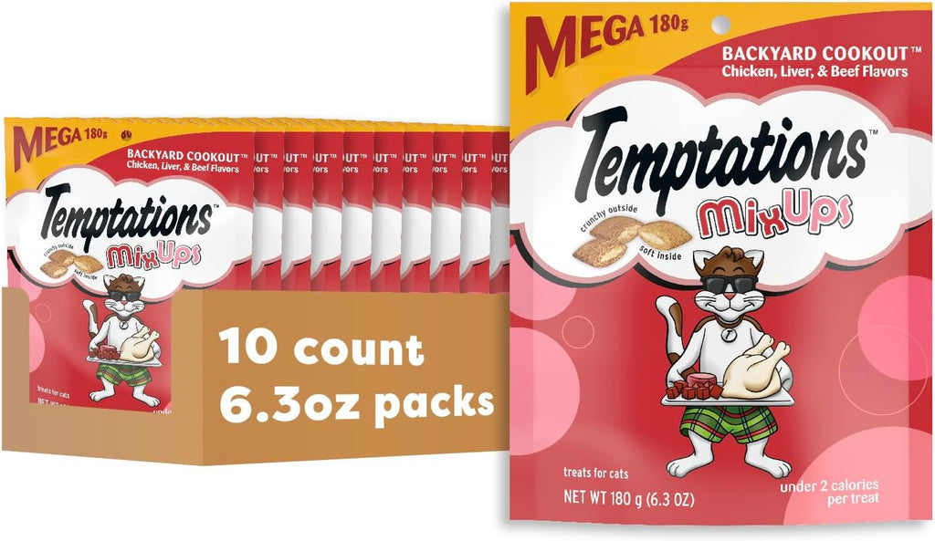 Temptations Cat Treats MixUps Backyard Cookout Flavor Crunchy, Soft Cat Treats, 30 oz. Tub - Image 14
