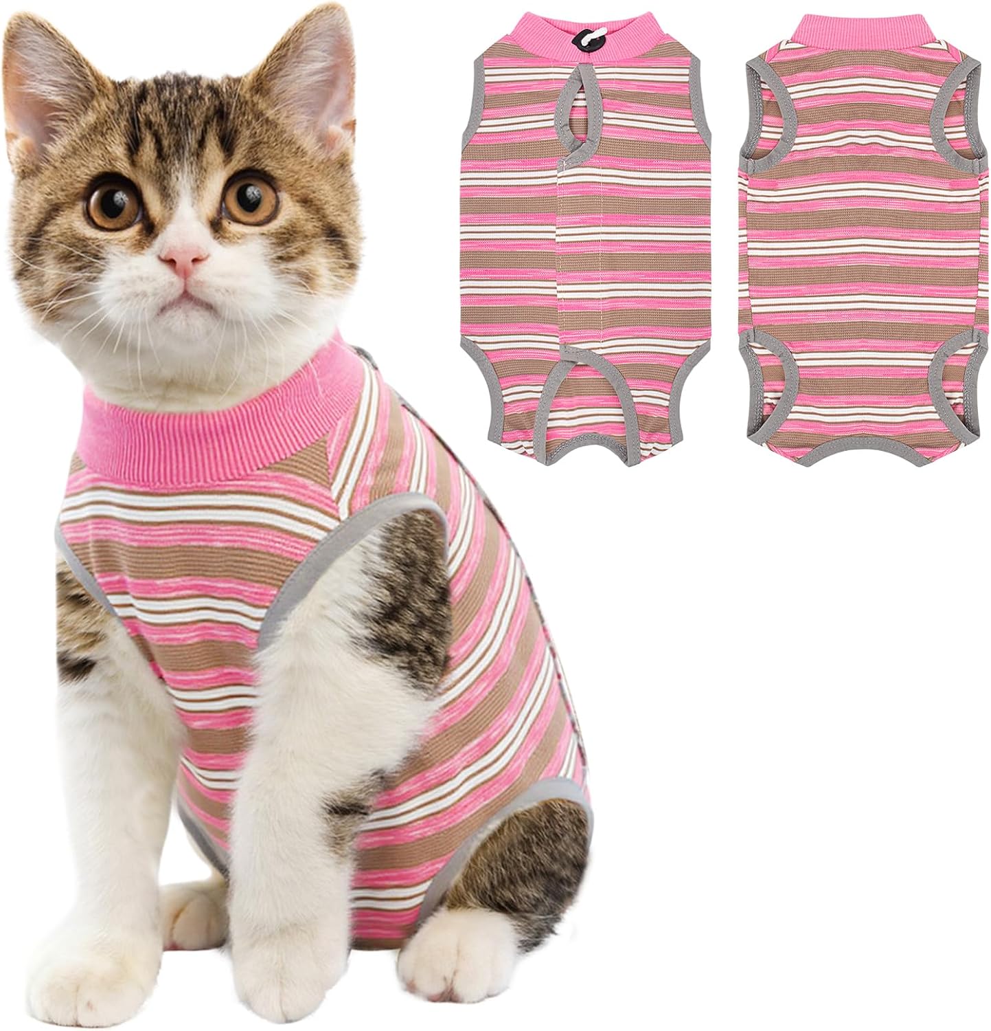 Coppthinktu Cat Recovery Suit Female, Cat Surgery Recovery Suit Cats Onesie for Cats After Surgery for Surgical Abdominal Wound Skin Diseases, Soft E-Collar Alternative Kitten Spay Suit Anti Licking - Image 9