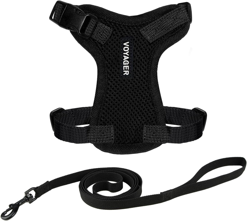 Voyager Escape-Proof Step-in Lock Cat Harness & 5ft Neoprene-Handle Leash Set All-Weather Mesh with Reflective Stitching for Small to Large Cats by Best Pet Supplies, Lime (327), XS - Image 14