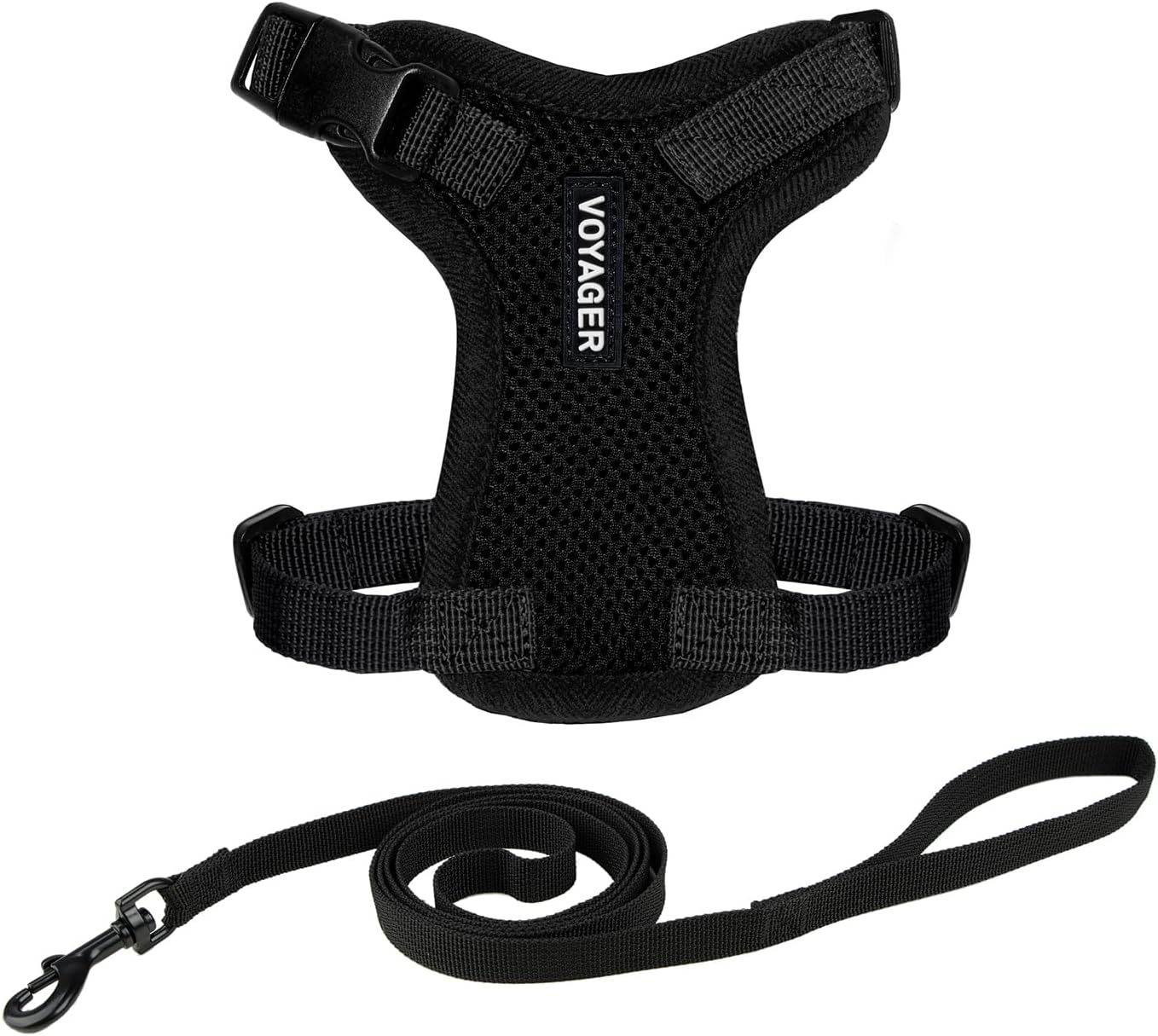 Voyager Escape-Proof Step-in Lock Cat Harness & 5ft Neoprene-Handle Leash Set All-Weather Mesh with Reflective Stitching for Small to Large Cats by Best Pet Supplies, Lime (327), XS - Image 14