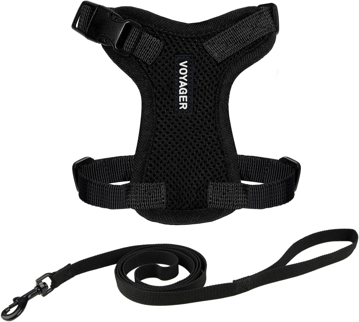 Voyager Escape-Proof Step-in Lock Cat Harness & 5ft Neoprene-Handle Leash Set All-Weather Mesh with Reflective Stitching for Small to Large Cats by Best Pet Supplies, Lime (327), XS - Image 14