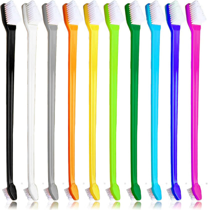 200 Pcs Dog Toothbrush Cat Tooth Brushes Bulk, Double Sided Brushing Kit, Teeth Cleaning Kit Soft Bristles Long Handle, Pet Tooth Brush for Small to Large Dog, Cat, Puppy & Kitten, 10 Colors - Image 9