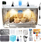 Geniprem puppy incubator front view showing eighty five liter pet brooder box setup