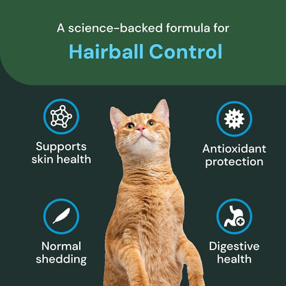 VetriScience cat hairball and digestion support supplement for heavy shedding long haired breeds