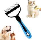 BueRallan double sided pet grooming brush front view