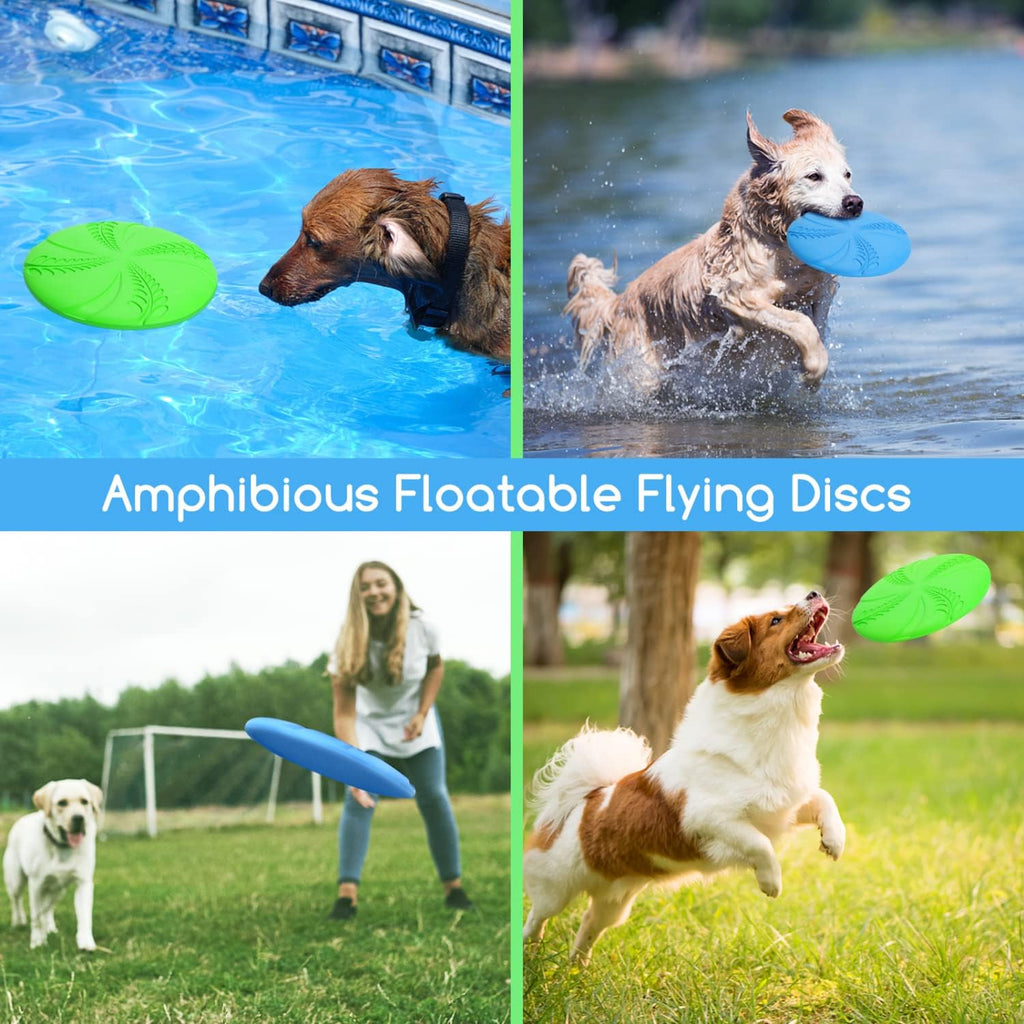 High visibility green Nobleza flying disc in flight