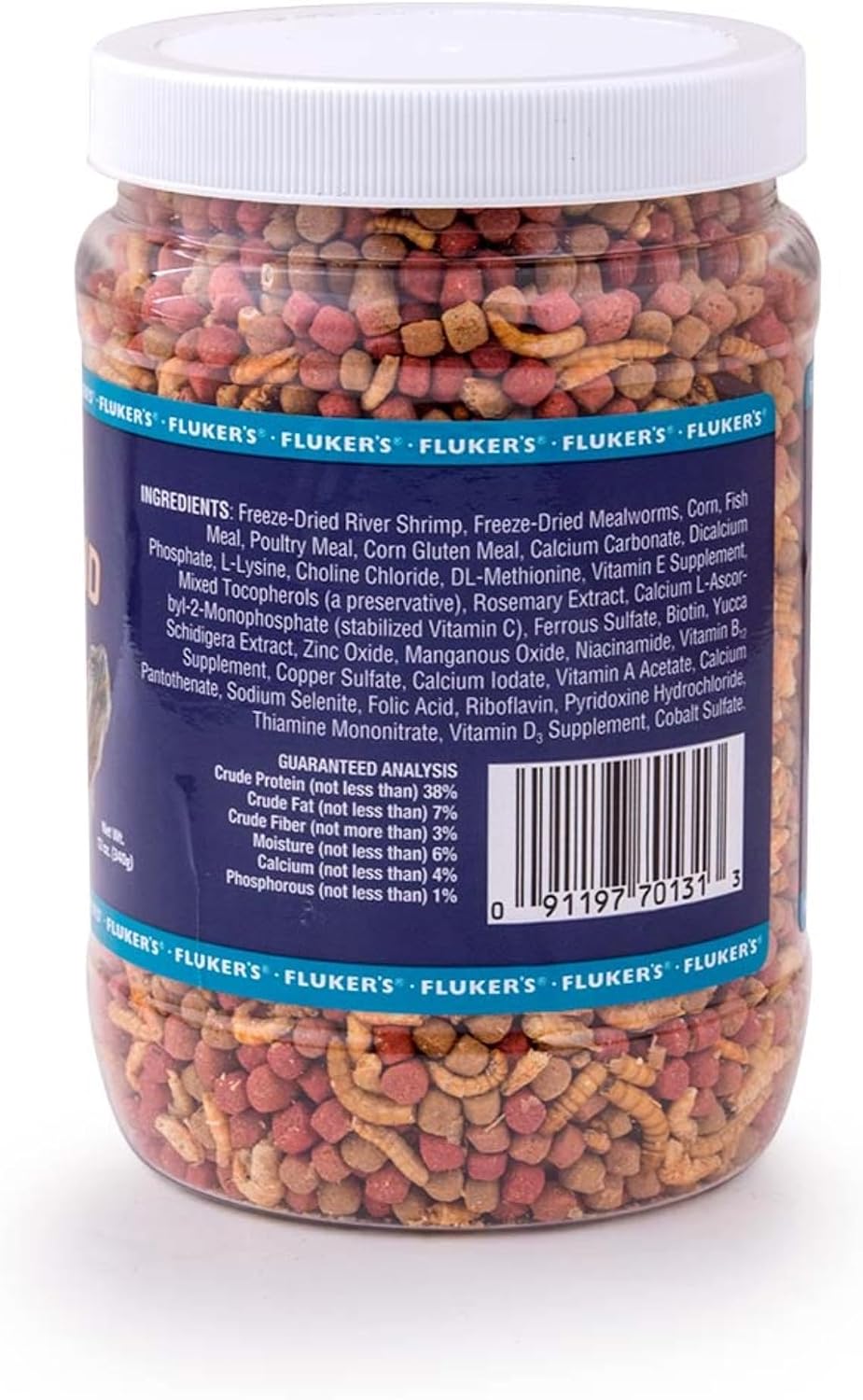 Fluker's aquatic formula turtle food back label ingredient details