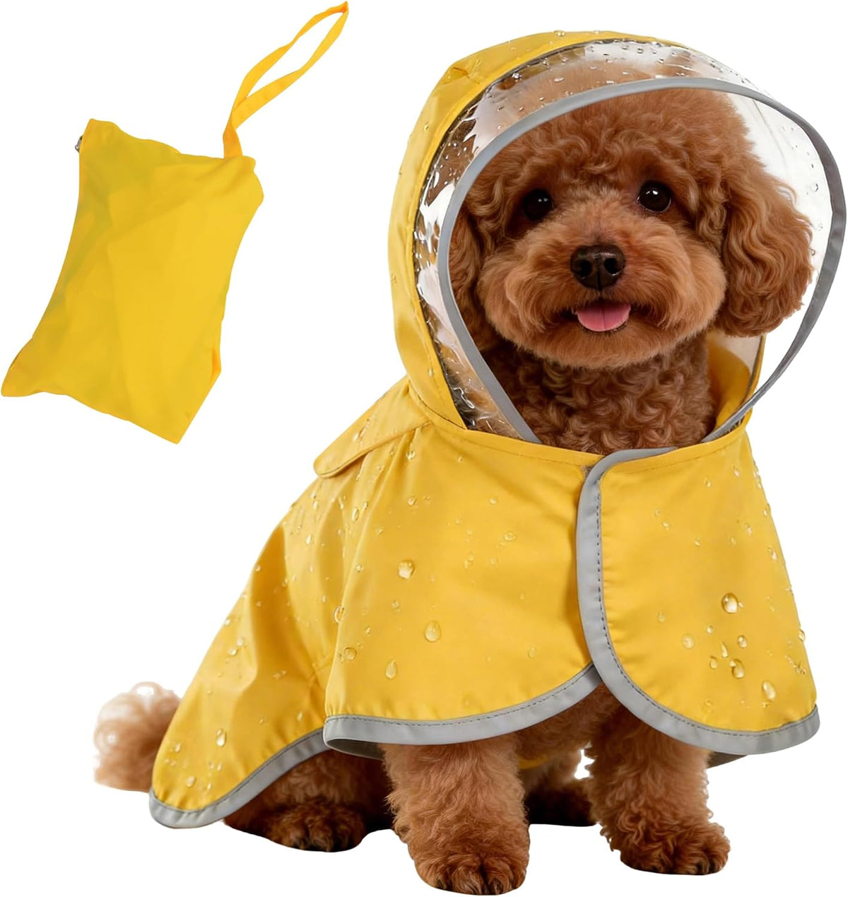 Dog Raincoat, Adjustable Dog Rain Jacket, Waterproof Dog Poncho, Clear Hooded Double Layer, Reflective Strip & Storage Pocket for Large Dogs (XXL) - Image 10