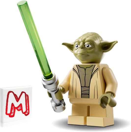 LEGO Star Wars The Clone Wars Yoda minifigure front view showcasing open robe printing