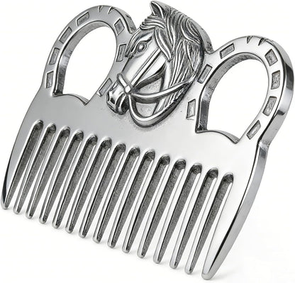 Zswinatw metal horse comb showing precise tooth spacing
