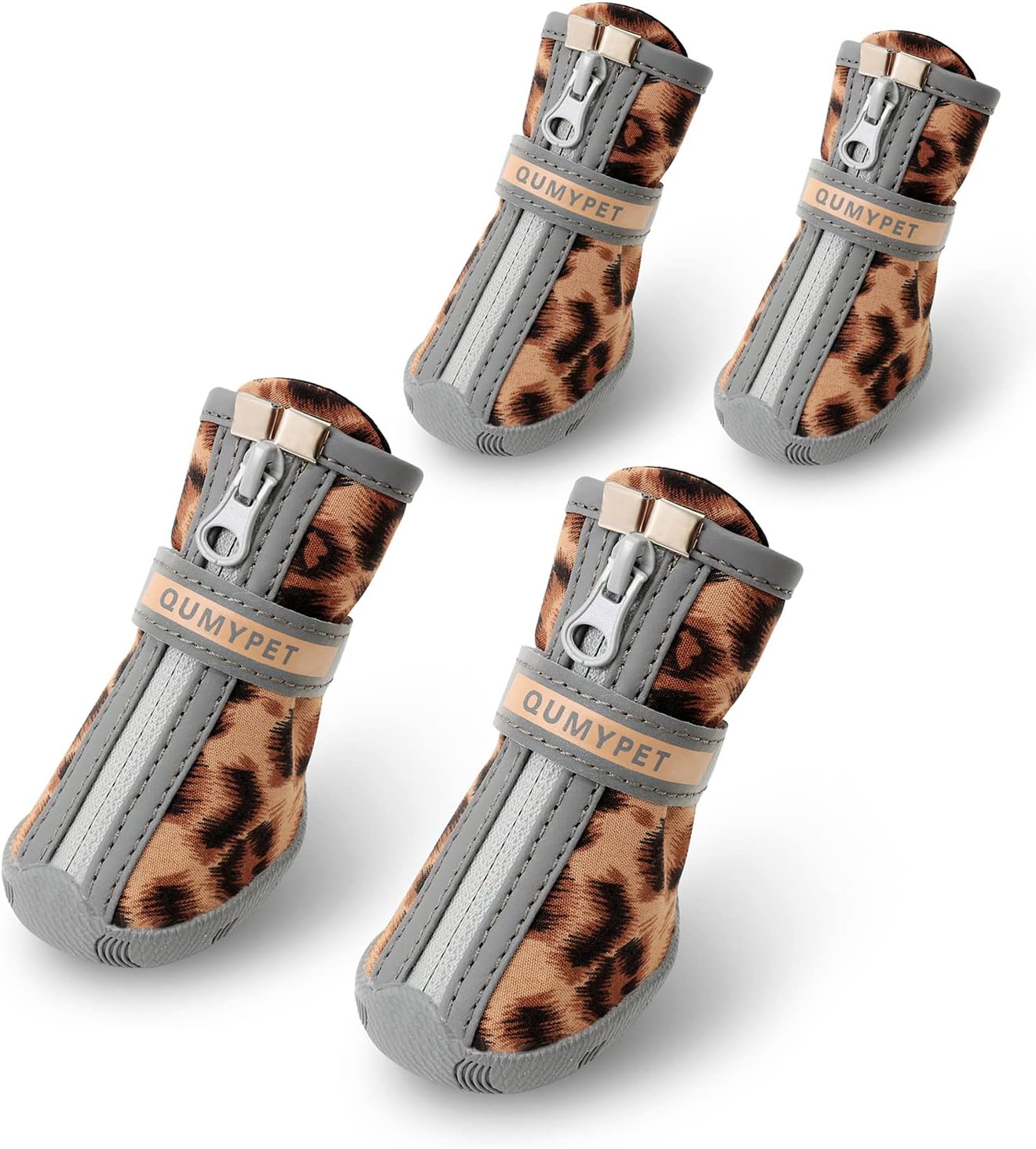QUMY Dog Shoes for Small Dogs, Puppy Dog Boots & Paw Protectors for Winter Snowy Day, Summer Hot Pavement, Waterproof in Rainy Weather, Ourdoor Walking, Indoor Hardfloors Skid-Resistant Sole Pink 2 - Image 12
