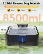 Upsky stainless steel pet water fountain with adjustable legs