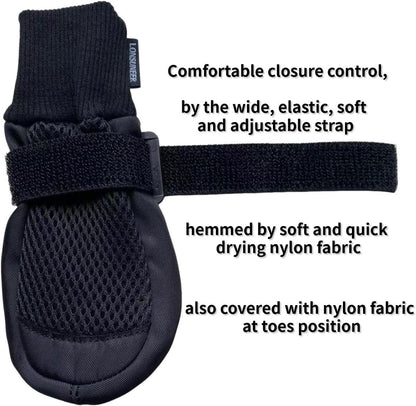 Nonslip soft sole view of Lonsuneer paw protector boots