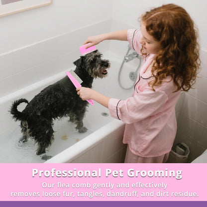 Portable Jegtew flea comb set for pet travel grooming