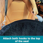Vivifying universal dog car seat accessory installed on headrest