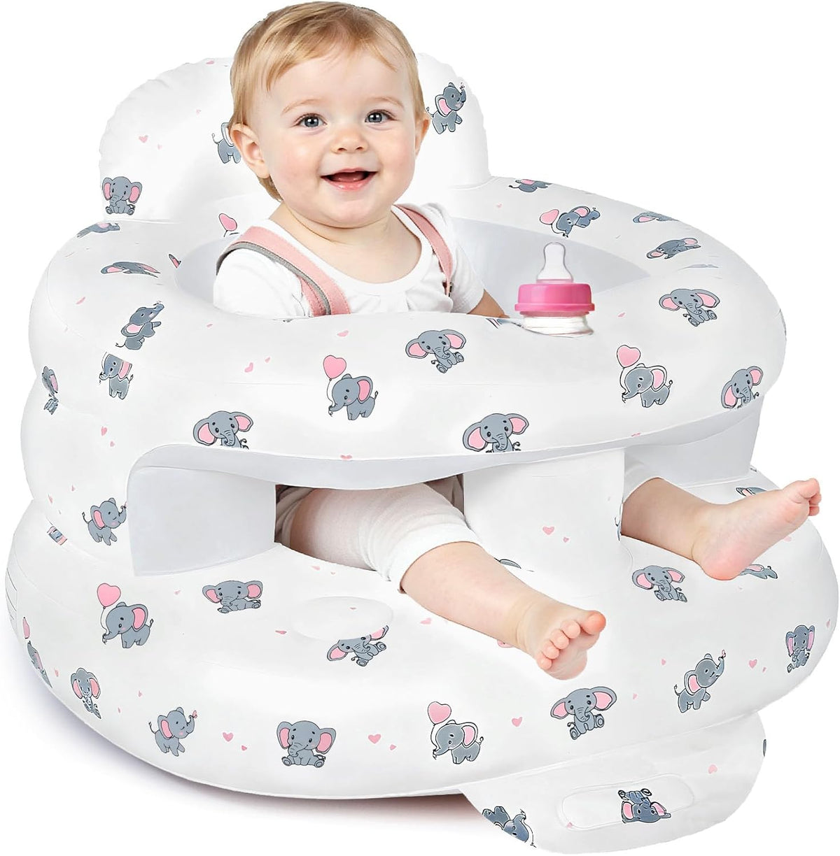 CandyHome inflatable baby seat front view portable floor chair