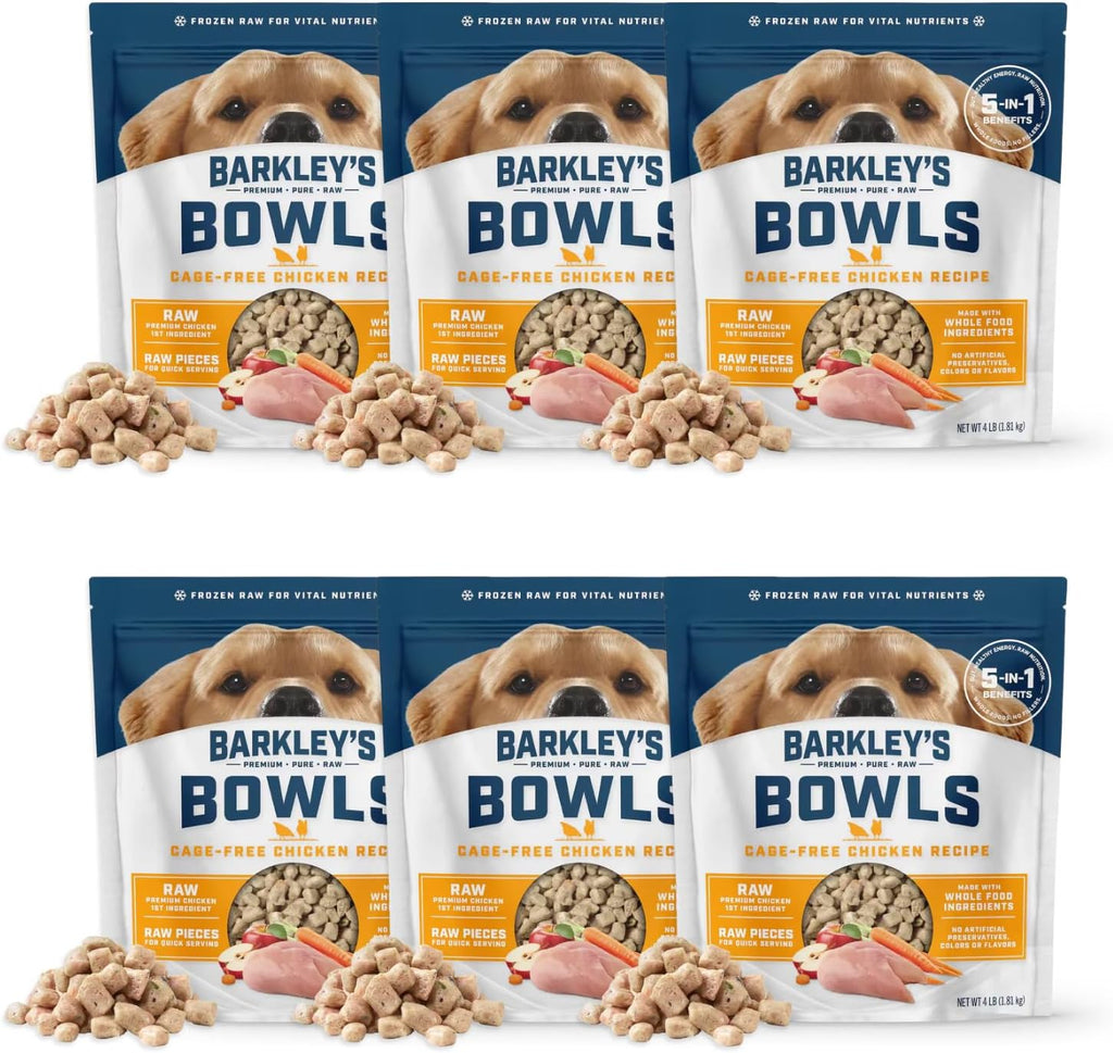 Barkley's Bowls, Frozen Raw Chicken Dog Food, Fresh Whole Food Ingredients, Cage-Free Chicken, Grain Free, Dog Food Toppers, Human Grade Ingredients, All Dog Breeds, Ages, & Sizes, 4 lb Bag (1 Pack) - Image 12