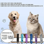 Audoc ceramic and stainless steel pet blades showing four separate sizes
