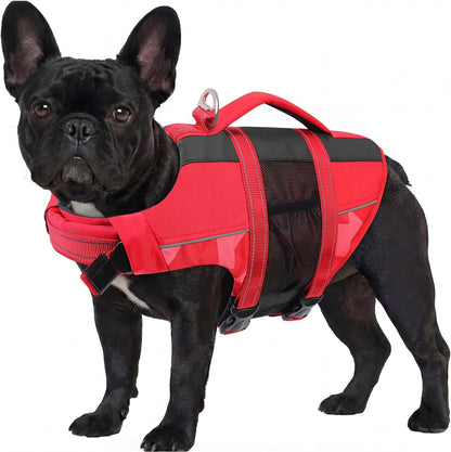 ASENKU Dog Life Jacket with Reflective Stripes, Adjustable High Flotation Dog Safety Vest, Ripstop Pet Lifesaver for Swimming Boating, Lightweight Life Preserver for Large Dogs (Blue, XL) - Image 12