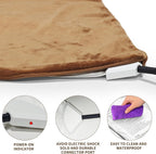 Namotek automatic constant temperature pet heating pad close up view