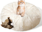 Cat Tunnel Bed for Indoor Cats, Peekaboo Cat Cave with Washable Soft Play Mat, Furry Cat Tube, for Kitten/Puppy/Rabbit, Grey - Image 10