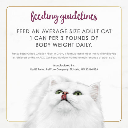 Purina Fancy Feast wet cat food serving suggestion