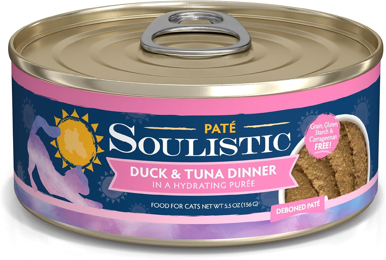 Soulistic Pat Wet Cat Food, Duck and Tuna Dinner in a Hydrating Pure, 2.8oz Can, Pack of 12 - Image 15