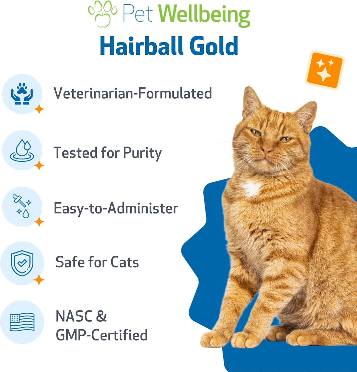 Pet Wellbeing Hairball Gold liquid herbal formula