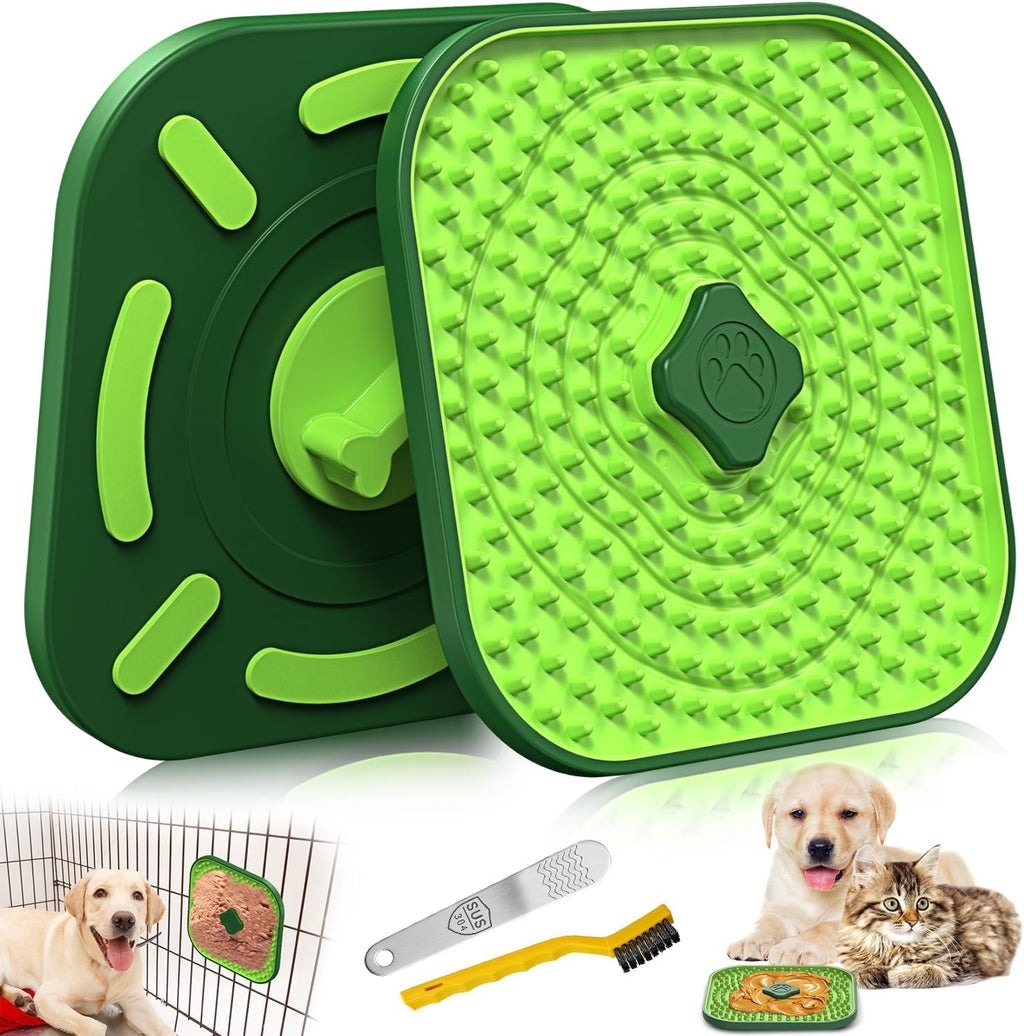 Hopet square dog licking mat front view for crate training