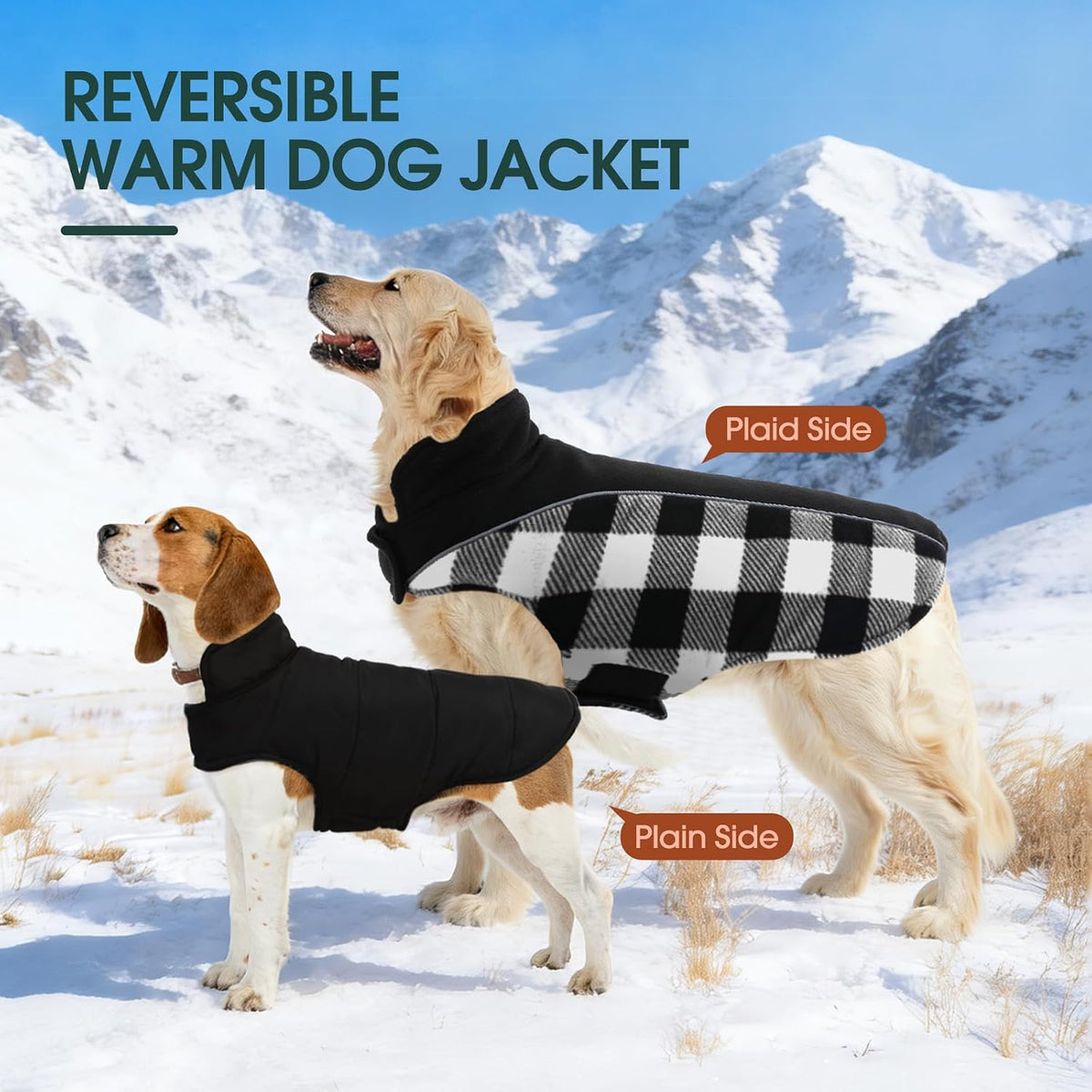 Kuoser pet coat adjustable hook and loop closure detail