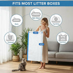 Frnoip heavy duty feline waste bags highlighting the quick drawstring tie up mechanism