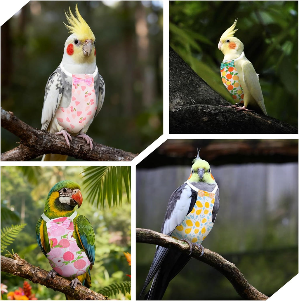 Side profile of budgie wearing LXUEJIE washable flight suit