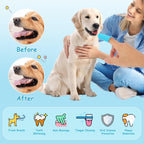 Caxlis pet finger toothbrush with 360 degree bristles