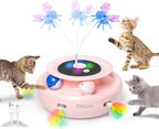 ORSDA automatic cat teaser on a living room floor providing hands free entertainment