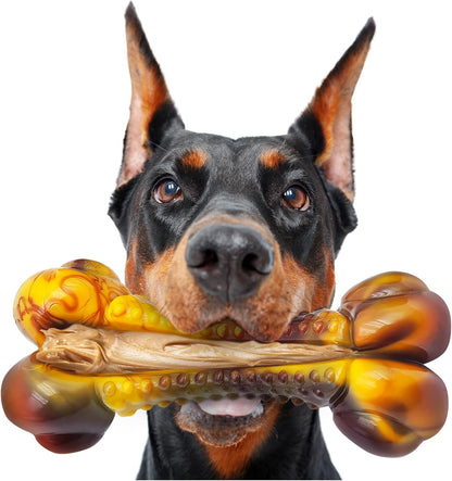 Dog Chew Toys for Aggressive Chewers, 2Pack Indestructible Dogs Bone Toy for Large Small Medium Breeds, Durable Tough Nylon Dog Toys To Keep Them Busy, Puppy Teething Dogs Toy Bone, Beef&Bacon Flavor - Image 12