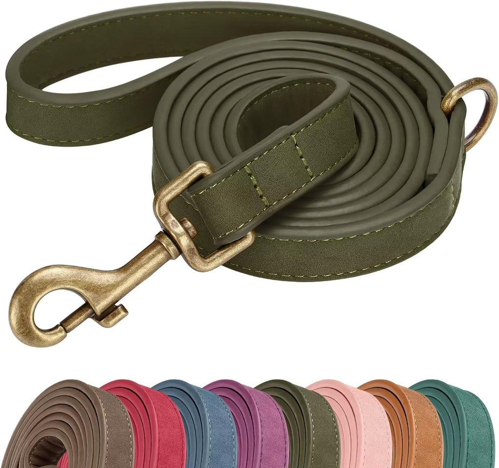 Didog Stylish PU Leather Dog Leash for Small Dogs, Easy to Clean 5ft Small Dog Leash with Metal Tangle-Free Clip, Fashionable and Elegant for Walking, Running and Training,Light Brown, S - Image 13