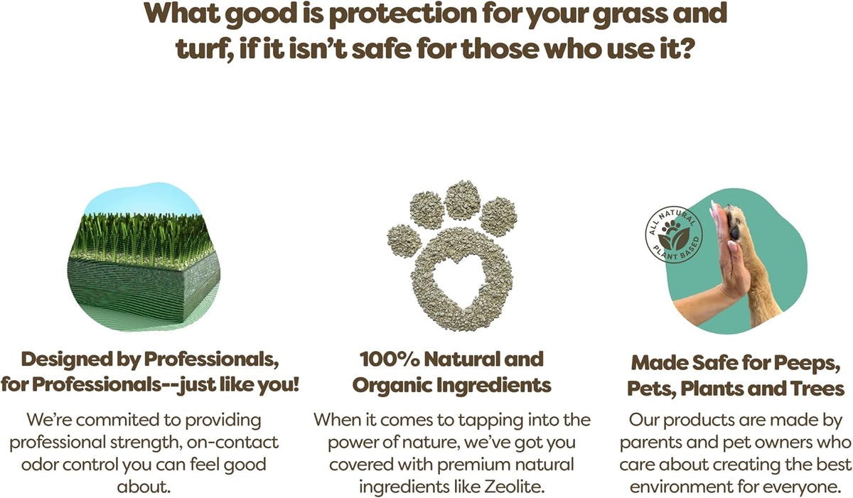 Zeofill Backyard Deodorizer - Eliminates Pet Urine Odors on Potty Patches, Artificial Turf, Grass, Lawns, Patios, Concrete & Playgrounds | Dog, Cat Litter Box Odor Eliminator & Freshener | 8 lbs. - Image 5