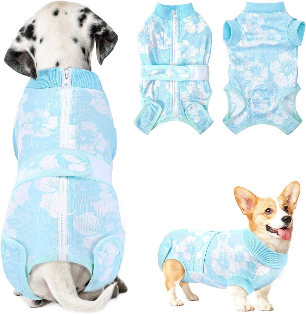 Nasjac Dog Surgery Recovery Suit - Zipper on Recovery Shirt for Female Dogs, Abdominal Wounds Cone E-Collar Alternative Onesie, Prevent Licking Dog Surgical Suit After Spayed (Daisy, S) - Image 11