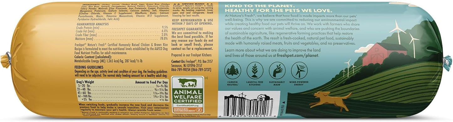 Freshpet dog food roll 32 Ounce packaging label