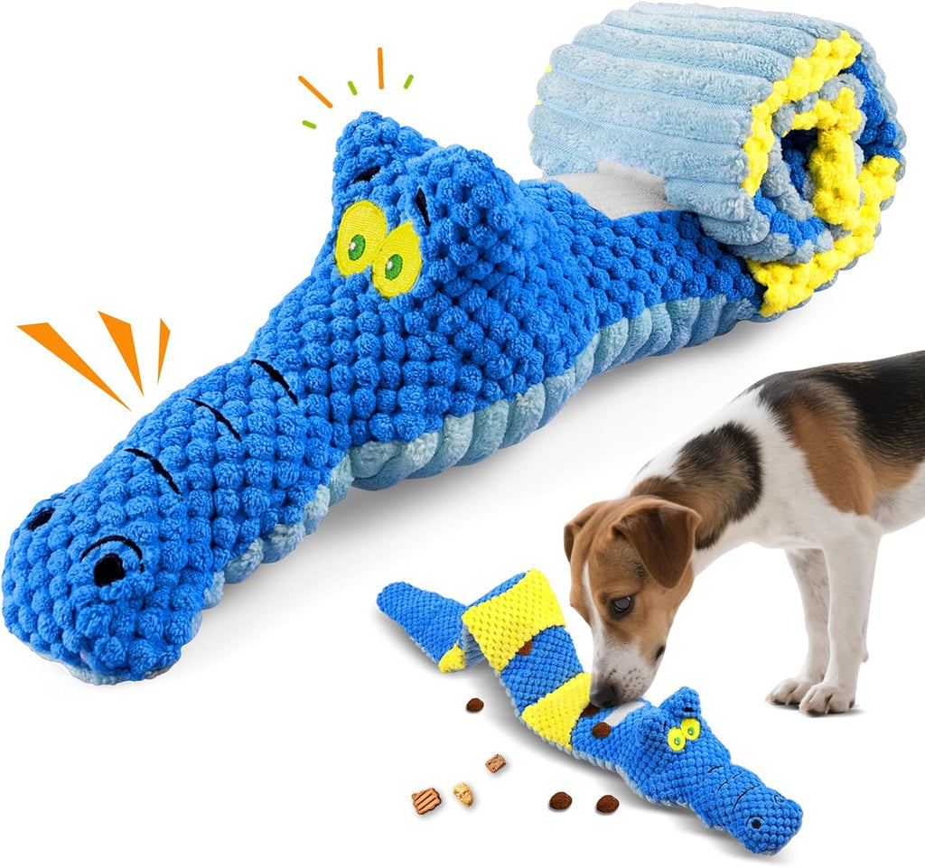 TOOPTATE Dog Toys for Aggressive Chewers - Dog Toys to Keep Them Busy Squeaky Dog Toys for Large Dogs (Blue, Medium) - Image 12