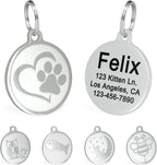 Ultra Joys customized feline name charm showcasing the compact dimensions suitable for small kittens