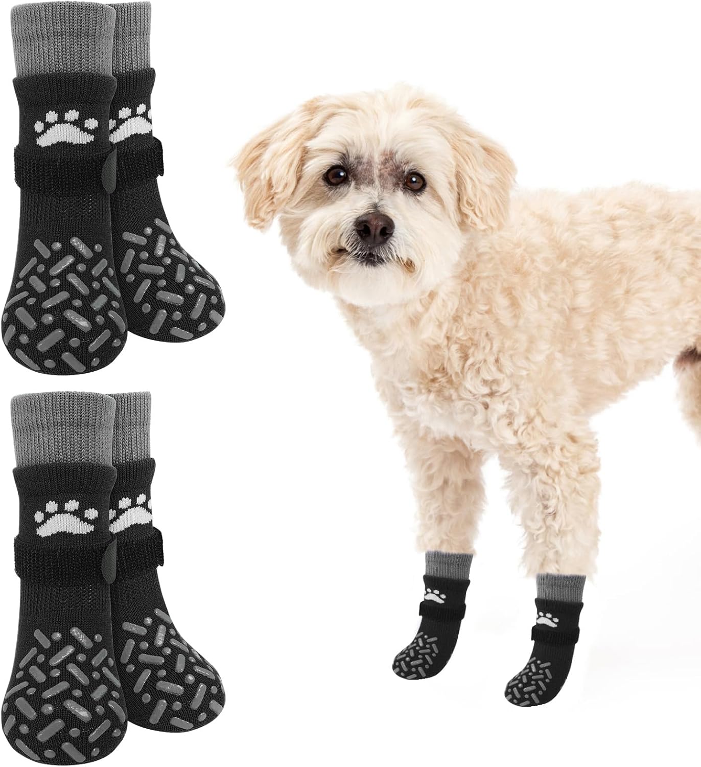 Scenereal dog socks cotton fabric texture detail
